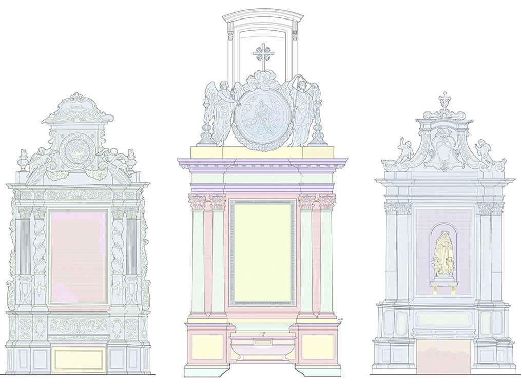 Chiesa di S. Domenico (sec. XIII - sec. XVII) - G.Contini - Restauro dei sei altari laterali