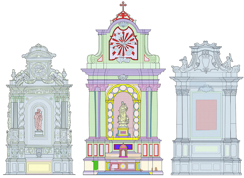 Chiesa di S. Domenico (sec. XIII - sec. XVII) - G.Contini - Restauro dei sei altari laterali