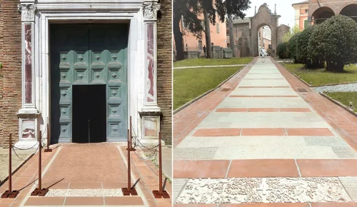 Area monumentale della Basilica di San Vitale - Mausoleo di Galla Placidia - Riqualificazione di percorsi e arredi