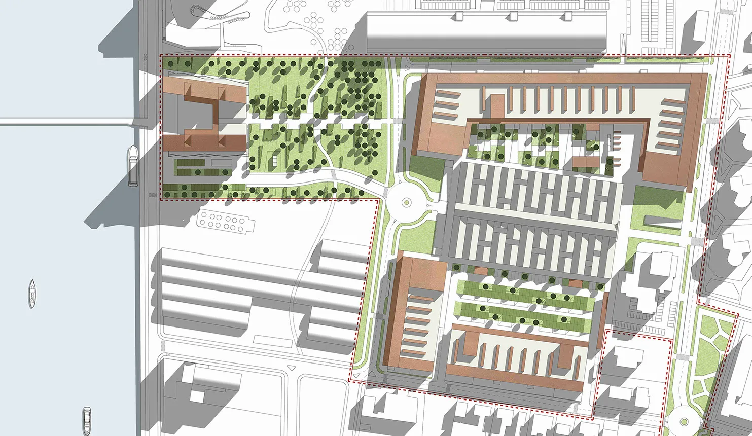 <br />
Masterplan per area di riqualificazione urbana comparti 8/9 dx POC Darsena